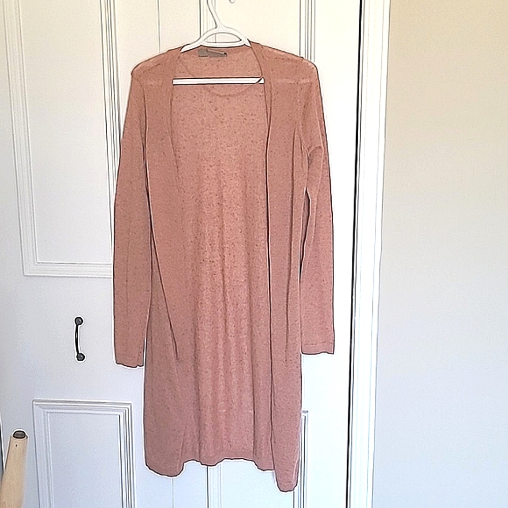 VERO MODA Super Soft Pastel Peach Long Cardigan Sweater Medium
